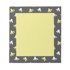 Popcorn Notepad (Dunkelgrau und Buttergelb) Notizblock