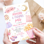 Popcorn Pajamas Sleepover Slumber Party Geburtstag Einladung<br><div class="desc">Eine tolle Einladung für Ihre Kleinen zum Geburtstag!</div>