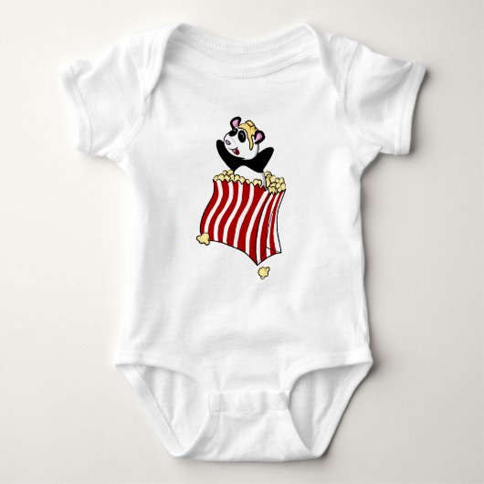 Popcorn-Panda! Baby Strampler (Vorderseite)