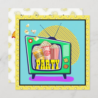 Popcorn Party / Filmnacht / Slumber Party, etc. Einladung