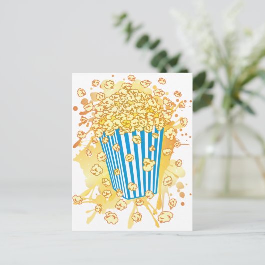 POPCORN_PARTY POSTKARTE (Stehend Vorderseite)