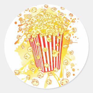 POPCORN_PARTY RUNDER AUFKLEBER