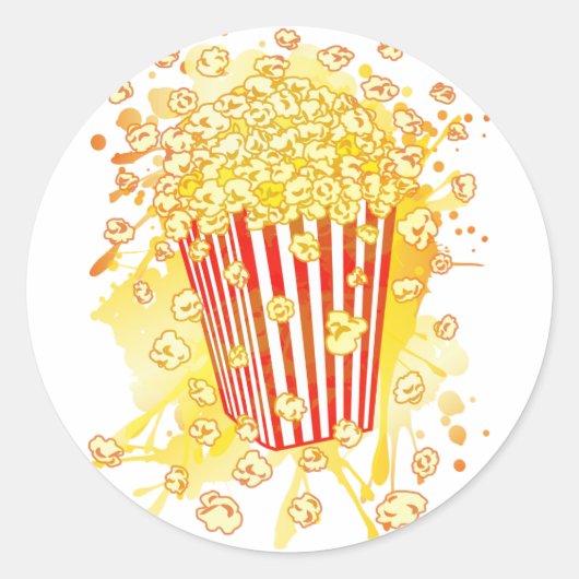 POPCORN_PARTY RUNDER AUFKLEBER (Vorderseite)