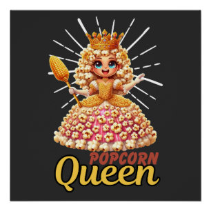 Popcorn-Party   Tank   Popcorn Queen Shirt Poster