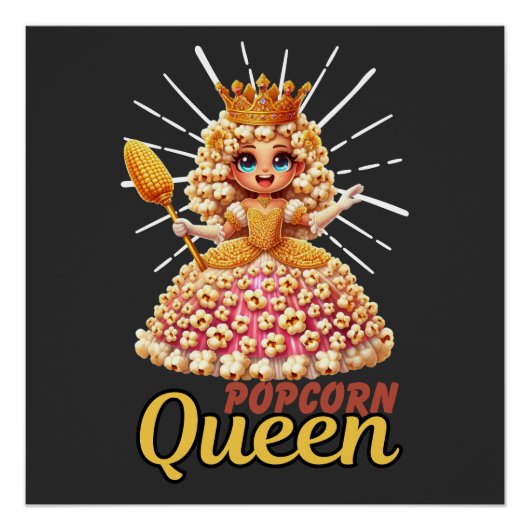 Popcorn-Party | Tank | Popcorn Queen Shirt Poster (Vorderseite)