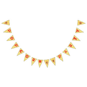 "Popcorn-Party" Wimpelkette