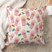 Popcorn Pattern Movie Night Theater Spaß Kissen (Decke)