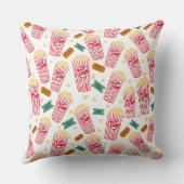 Popcorn Pattern Movie Night Theater Spaß Kissen (Rückseite)