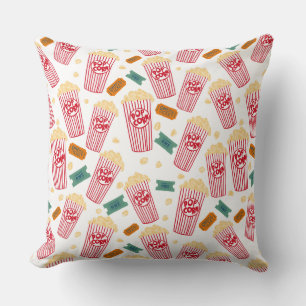 Popcorn Pattern Movie Night Theater Spaß Kissen