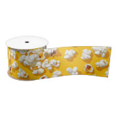 Popcorn Pattern on Yellow Background Satinband (Spule)