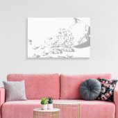 Popcorn Pencil Zeichnend von Sara Motolanez Leinwanddruck (Insitu (Wohnzimmer))