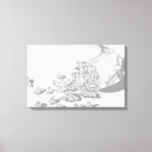 Popcorn Pencil Zeichnend von Sara Motolanez Leinwanddruck (Vorderseite)