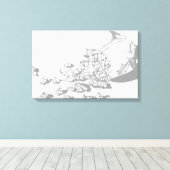 Popcorn Pencil Zeichnend von Sara Motolanez Leinwanddruck (Insitu (Holzboden))