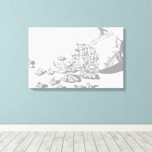 Popcorn Pencil Zeichnend von Sara Motolanez Leinwanddruck (Insitu (Holzboden))