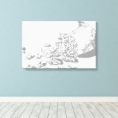 Popcorn Pencil Zeichnend von Sara Motolanez Leinwanddruck (Insitu (Holzboden))