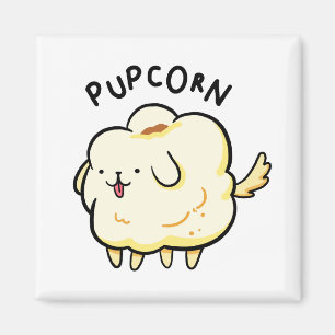 Popcorn Popcorn Puppy Dog Pun Magnet