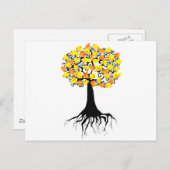 Popcorn Popping auf dem Aprikosenbaum Postkarte (Vorne/Hinten)