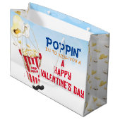 Popcorn Popping by Valentine Große Geschenktüte (Vorderseite Schrägansicht)