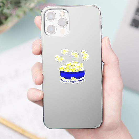 Popcorn Popping Month Aufkleber (Telefon)