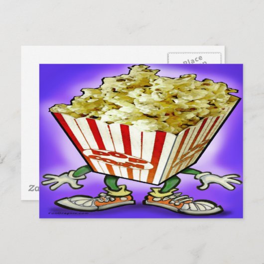Popcorn Postkarte (Vorne/Hinten)