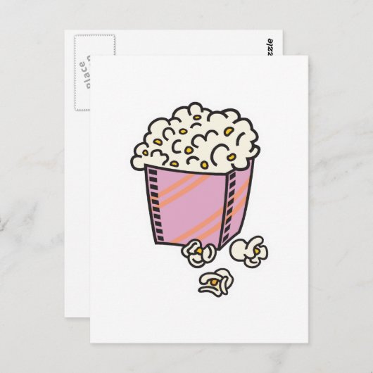 Popcorn Postkarte (Vorne/Hinten)