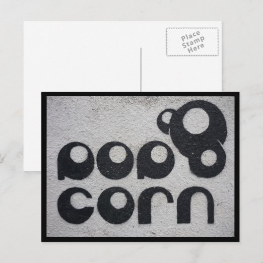 Popcorn Postkarte (Vorne/Hinten)
