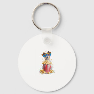 Popcorn Pup � Kinoabend Dog Schlüsselanhänger