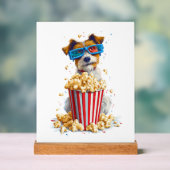 Popcorn Pup � Movie Night Dog Acrylschild (Neutral)