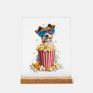 Popcorn Pup � Movie Night Dog Acrylschild