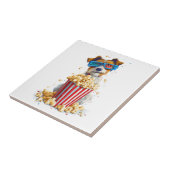 Popcorn Pup � Movie Night Dog Fliese (Seite)