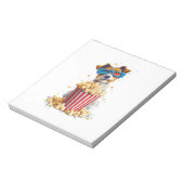 Popcorn Pup � Movie Night Dog Notizblock (Rotiert)