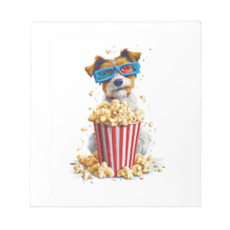 Popcorn Pup � Movie Night Dog Notizblock