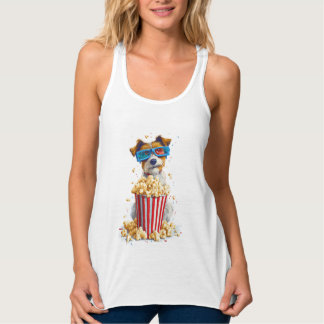 Popcorn Pup � Movie Night Dog Tank Top