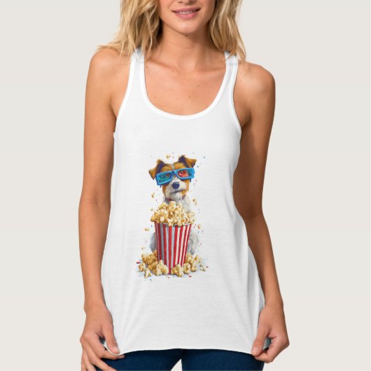 Popcorn Pup � Movie Night Dog Tank Top (Vorderseite)