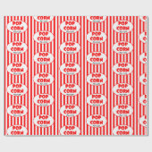 Popcorn Red Stripe Personalisiert Geschenkpapier (Flach)