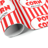 Popcorn Red Stripe Personalisiert Geschenkpapier (Rolleneckpunkt)