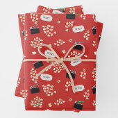 Popcorn Retro Movie Cinema Geschenkpapier Set (Beispiel)