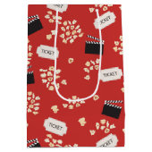 Popcorn Retro Movie Cinema Mittlere Geschenktüte (Rückseite)