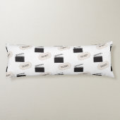 Popcorn Retro Movie Cinema Monogram Seitenschläferkissen (Rückseite)