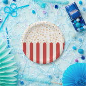 Popcorn Retro Movie Cinema Pappteller (Party)