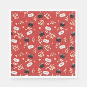 Popcorn Retro Movie Cinema Serviette