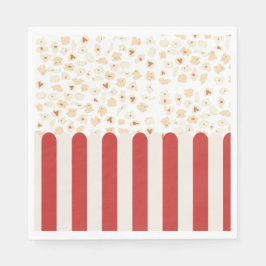 Popcorn Retro Movie Cinema Serviette