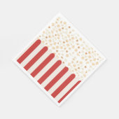 Popcorn Retro Movie Cinema Serviette (Ecke)
