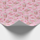 Popcorn Retro Valentine's Wrapping Paper Geschenkpapier (Ecke)
