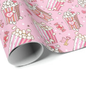 Popcorn Retro Valentine's Wrapping Paper Geschenkpapier (Rolleneckpunkt)