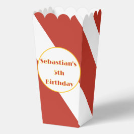 Popcorn, rot und weiß gestrichen geschenkschachtel