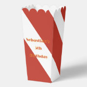 Popcorn, rot und weiß gestrichen geschenkschachtel (Vorderseite)
