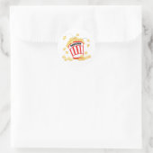 Popcorn Runder Aufkleber (Tasche)