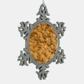 Popcorn Schneeflocken Zinn-Ornament (Links)