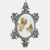 Popcorn Schneeflocken Zinn-Ornament (Links)